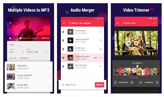 Petikan skrin apl Penukar Video ke MP3