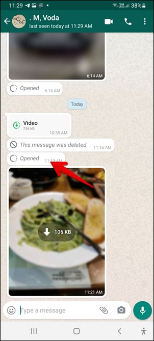 عرض WhatsApp بمجرد الفتح