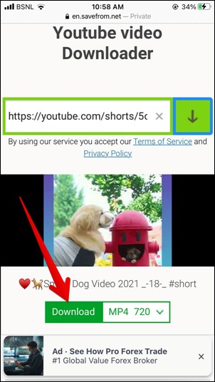 i shorts di youtube cambianu a risoluzione di u video