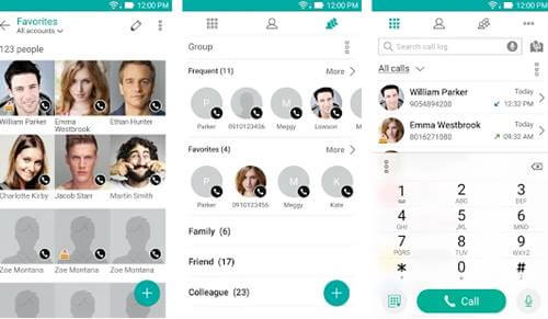 ZenUI Dialer နှင့် အဆက်အသွယ်များ