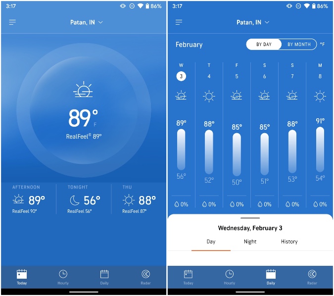 Accuweather لهاتف سامسونج