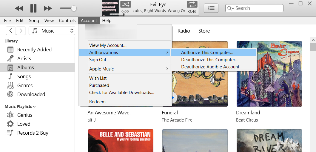 كيفية تفويض وإلغاء ترخيص جهاز كمبيوتر على iTunes أو Apple Music 7 كيفية تفويض وإلغاء ترخيص جهاز كمبيوتر على iTunes أو Apple Music 6