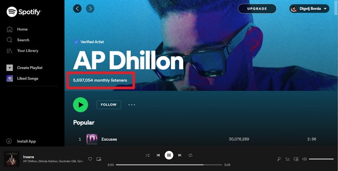 كيفية التحقق من إجمالي عدد المشاهدات للأغاني على Spotify 3