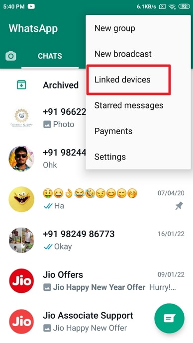 Whatsapp web login