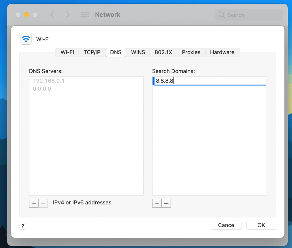 DNS സെർവറുകൾ മാറ്റുക