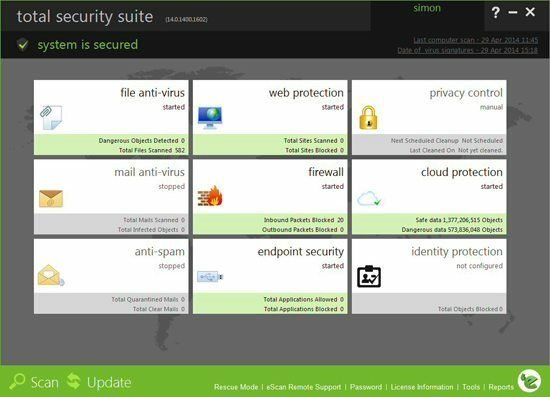 تحميل برنامج eScan Internet Security Suite للكمبيوتر 2
