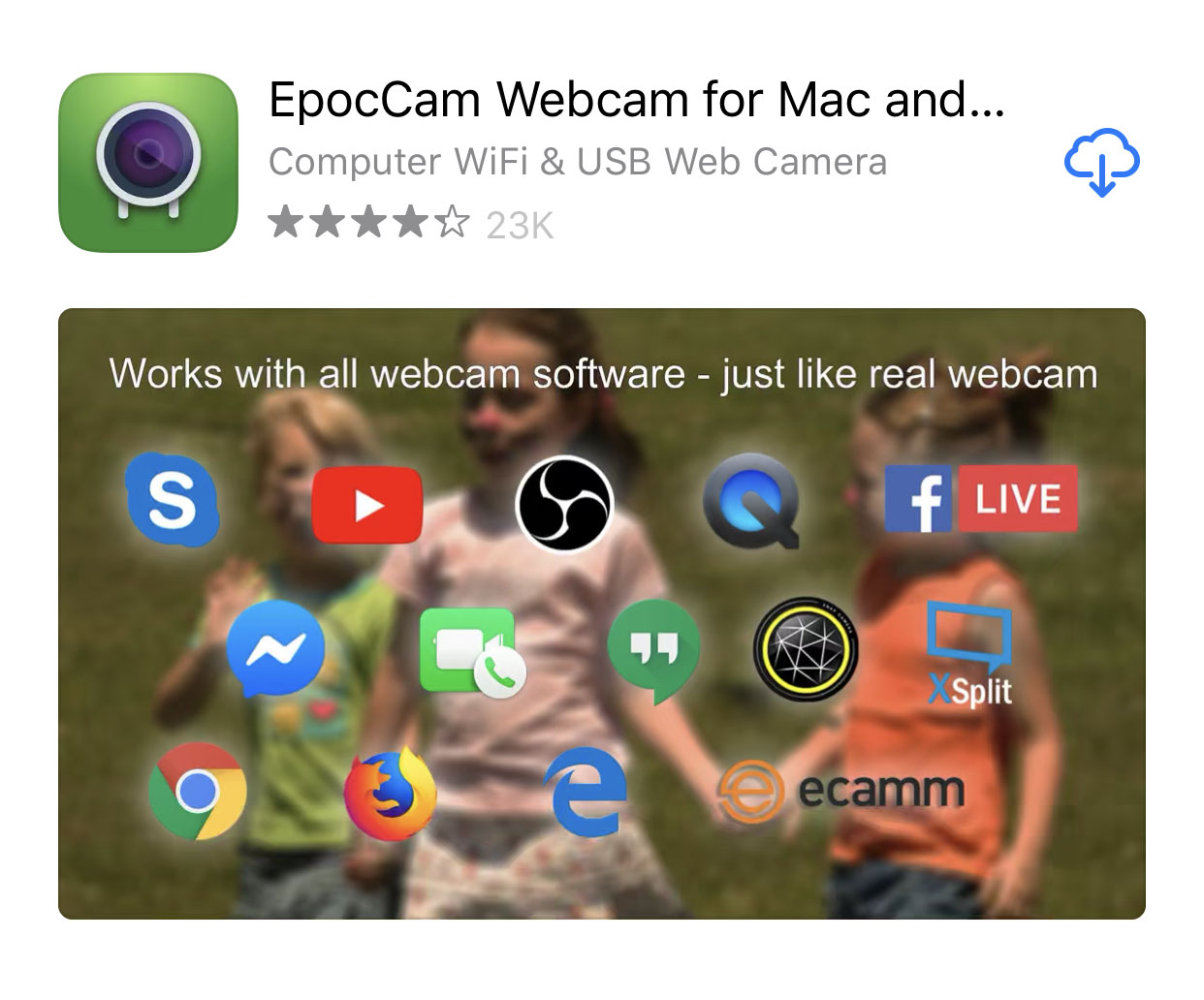تطبيق epoccam