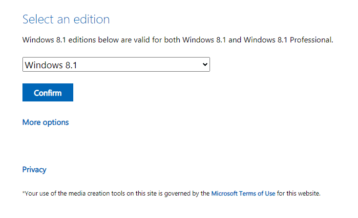 قم بتنزيل أداة Windows 8.1 Media Creation