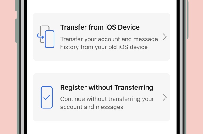 Transfer Signal Messagen op iPhone