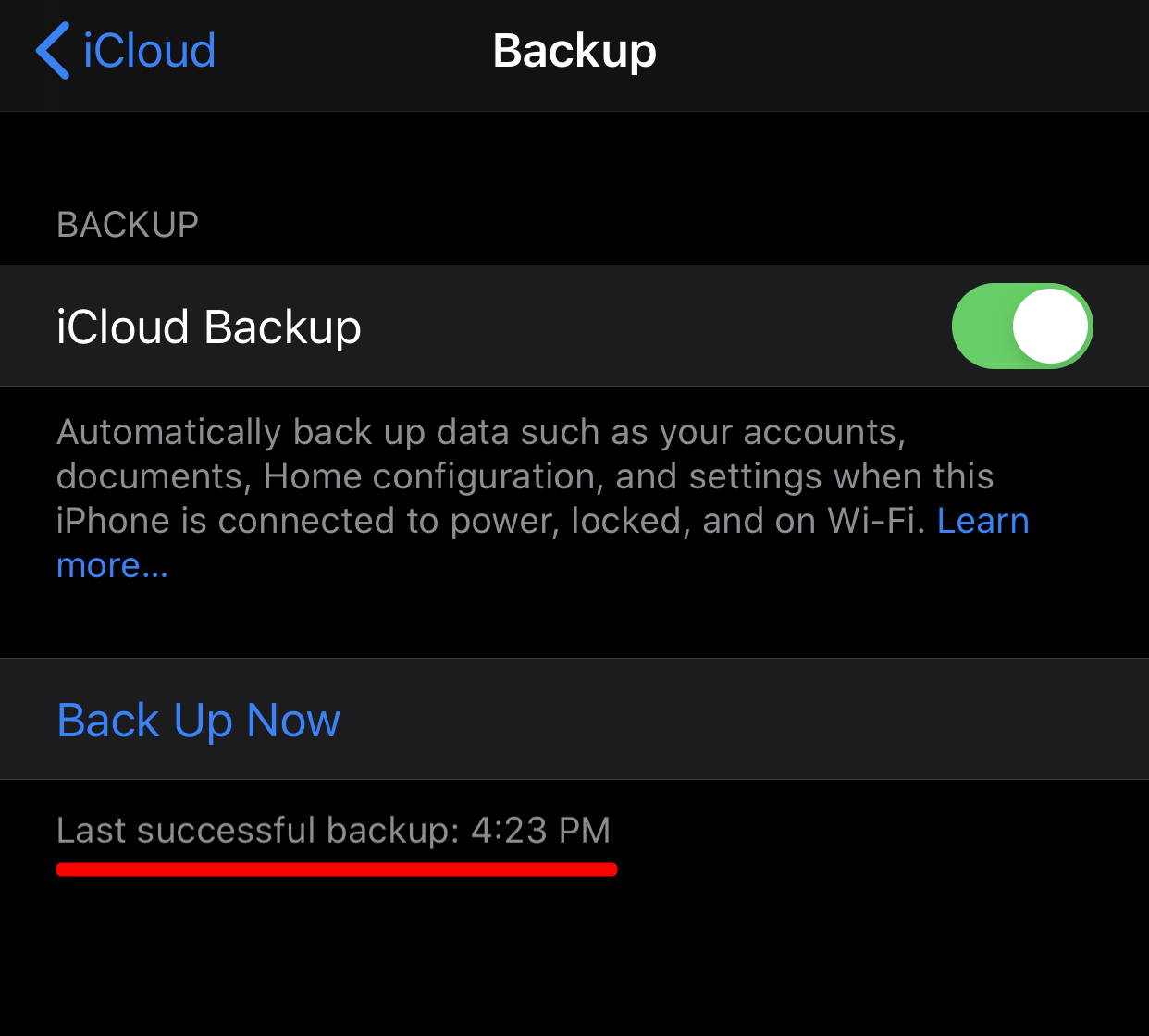 كيفية التحقق من وجود نسخ احتياطية على iCloud