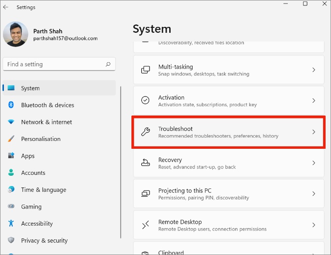 Listahan ng Pag-troubleshoot ng Windows 11