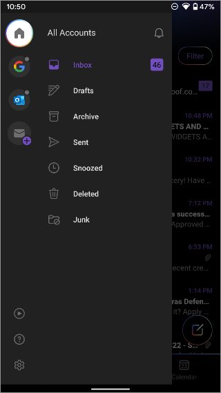 كيفية تغيير Outlook إلى الوضع الداكن على سطح المكتب والجوال 11 افتح إعدادات Outlook على android