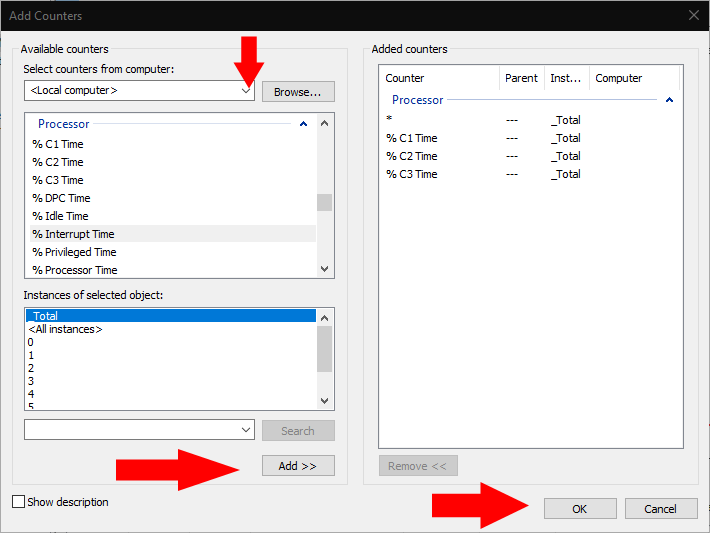 Monitor de rendiment a Windows 10