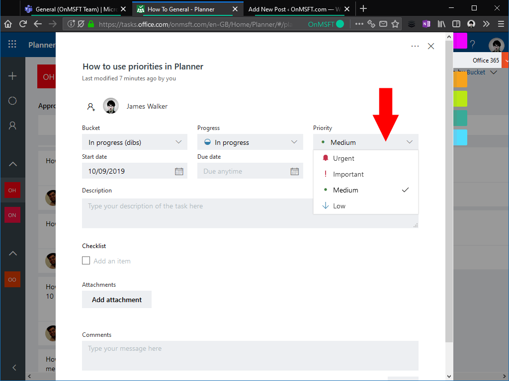 كيفية استخدام الأولويات في Microsoft Planner 1