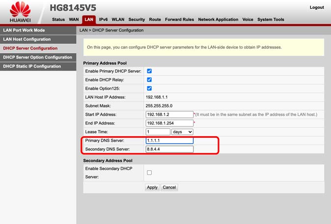 Fetola Seva ea DNS bakeng sa PS5