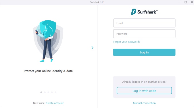 Surfshark login