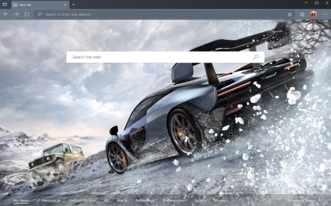 ธีม Winter Horizon สำหรับ Microsoft Edge