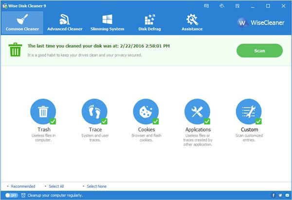 تحميل Wise Disk Cleaner للكمبيوتر 1