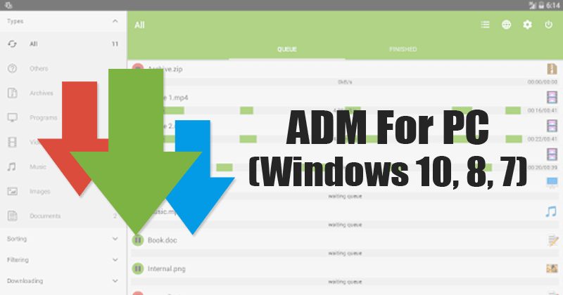 تثبيت Adm داونلود مانجر للكمبيوتر على ويندوز 10 1