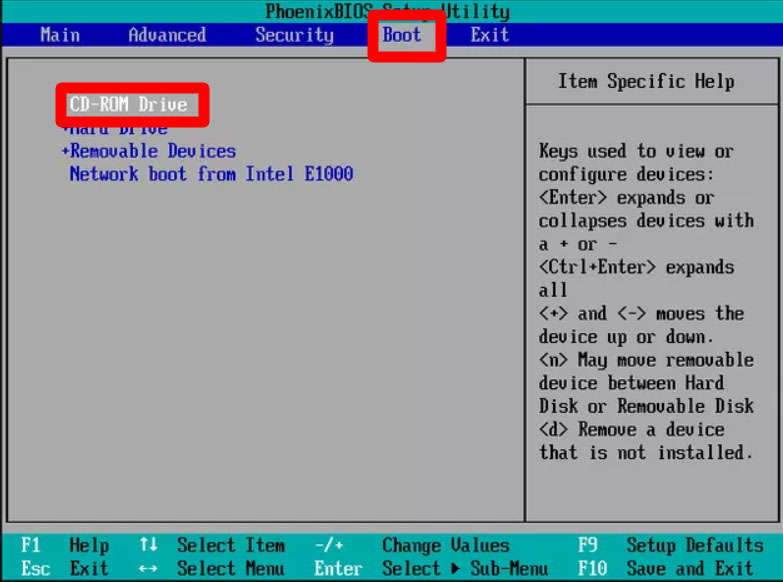 إعداد أداة BIOS