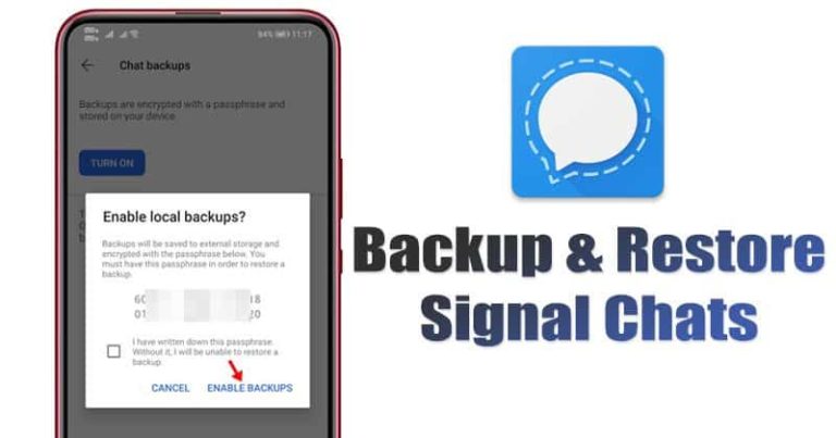 كيفية النسخ الاحتياطي واستعادة دردشات Signal على الاندرويد 7