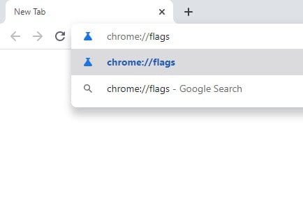 اكتب في Chrome: // flags