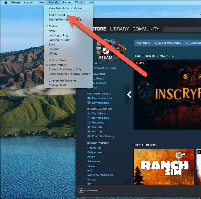 كيفية إضافة الأصدقاء على Steam 1