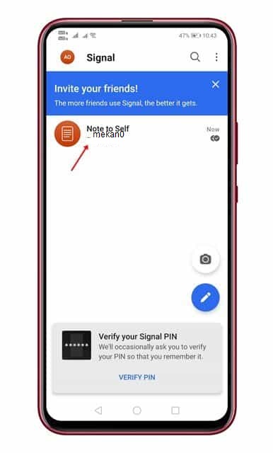 كيفية تمكين واستخدام ميزة "Note to Self" الخاصة بـ Signal 3