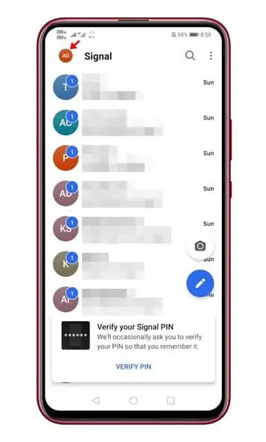 كيفية تمكين لوحة مفاتيح التصفح المتخفي على تطبيق Signal 3