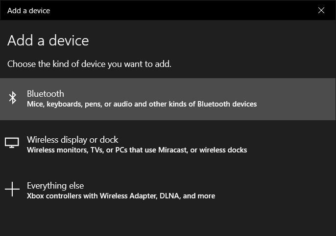 أجهزة إعدادات windows 10 bluetooth إضافة جهاز