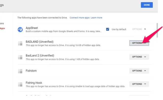 كيفية البحث عن التطبيقات المتصلة وإزالتها من Google Drive 11