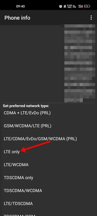 كيفية فرض وضع 4G LTE فقط على أجهزة Android 6