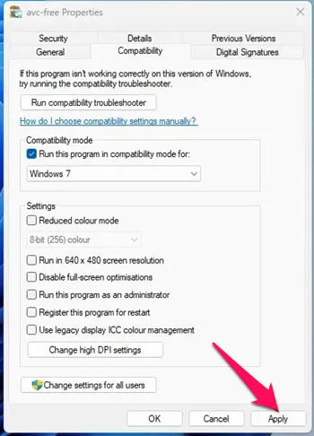 كيفية تشغيل البرامج الأقدم في وضع التوافق في Windows 11 6