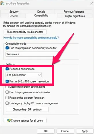 كيفية تشغيل البرامج الأقدم في وضع التوافق في Windows 11 7