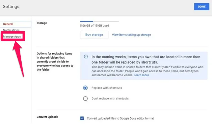 كيفية البحث عن التطبيقات المتصلة وإزالتها من Google Drive 6