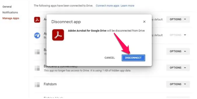كيفية البحث عن التطبيقات المتصلة وإزالتها من Google Drive 9