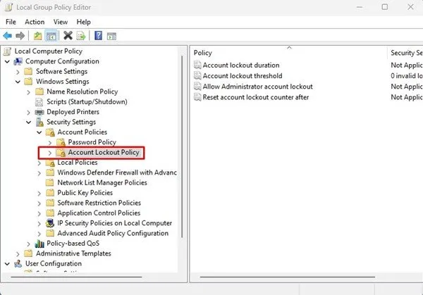 كيفية تغيير حد تأمين الحساب في Windows 11 3