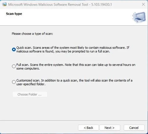 كيفية إزالة البرامج الخطرة من Windows 11 (MSRT) 5