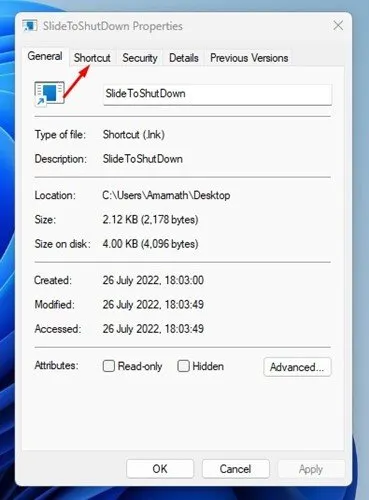 كيفية إضافة اختصار ايقاف التشغيل في شريط مهام Windows 11 6