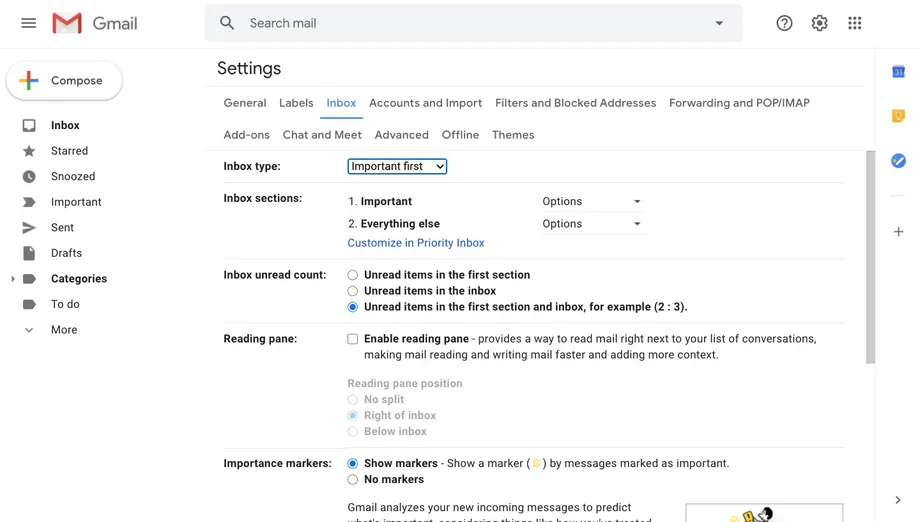 كيفية تغيير تخطيط البريد الوارد في Gmail 6