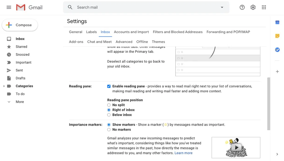 كيفية تغيير تخطيط البريد الوارد في Gmail 7