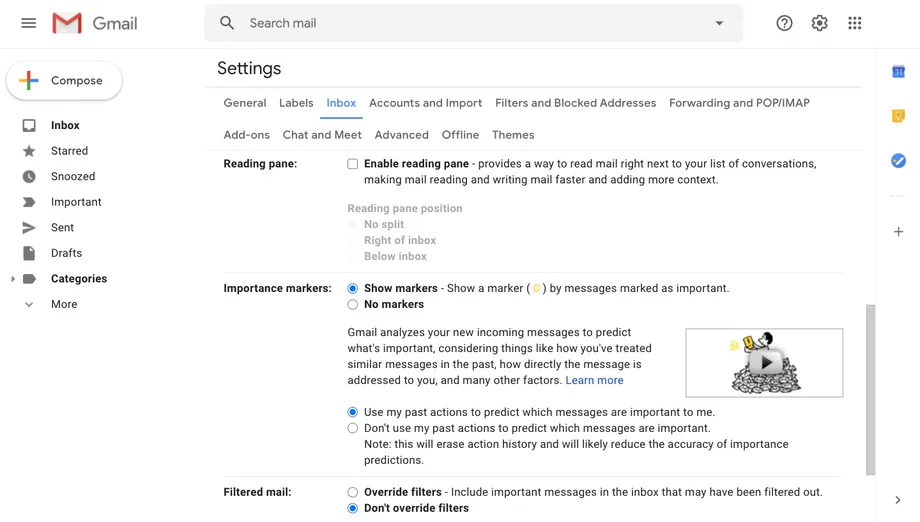 كيفية تغيير تخطيط البريد الوارد في Gmail 8