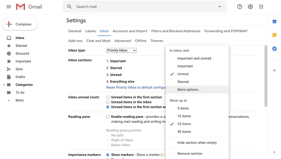 كيفية تغيير تخطيط البريد الوارد في Gmail 10