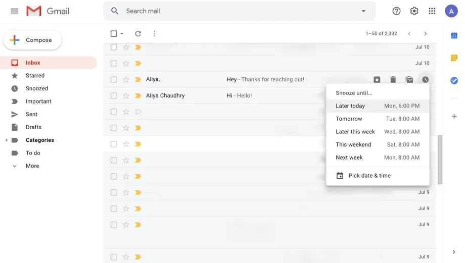 كيفية تأجيل رسائل البريد الإلكتروني في Gmail 3