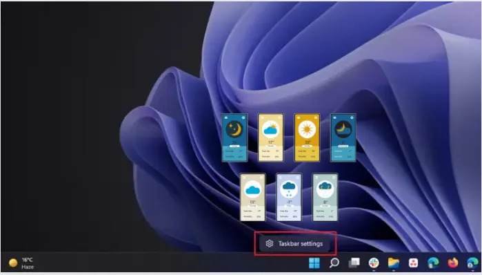 كيفية تعطيل Weather Widget على شريط مهام Windows 11 1