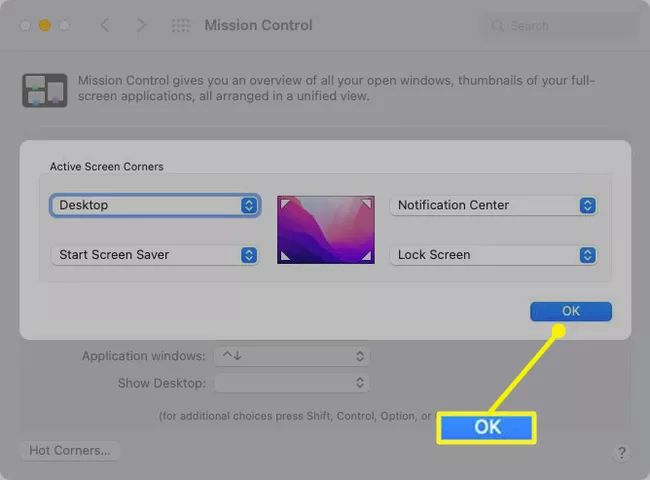 كيفية استخدام Hot Corners على جهاز Mac 7