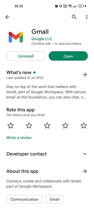 كيفية إضافة أداة Gmail إلى شاشة Android الرئيسية 2 كيفية إضافة أداة Gmail إلى شاشة Android الرئيسية 2