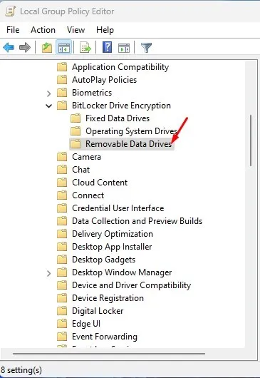 كيفية السماح أو رفض الوصول للكتابة إلى محركات الأقراص القابلة للإزالة في Windows 11 3