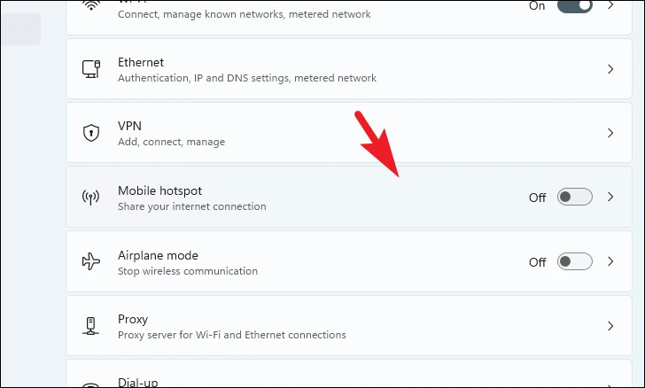 كيفية إنشاء نقطة اتصال Wi-Fi على ويندوز 11 4 كيفية إنشاء نقطة اتصال Wi-Fi على ويندوز 11 4