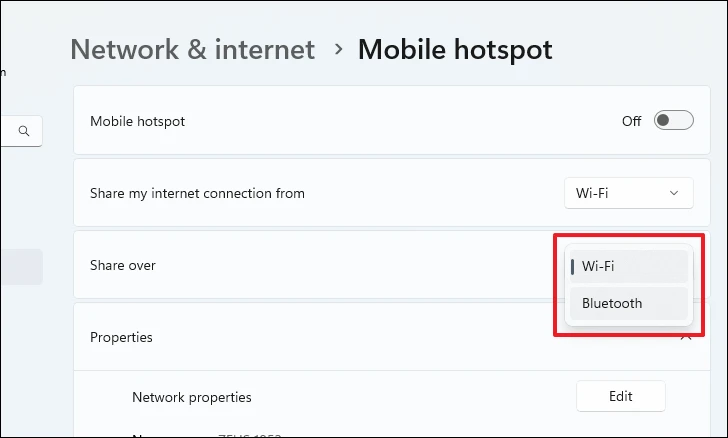كيفية إنشاء نقطة اتصال Wi-Fi على ويندوز 11 6 كيفية إنشاء نقطة اتصال Wi-Fi على ويندوز 11 6